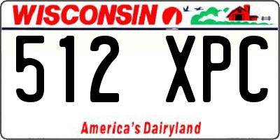 WI license plate 512XPC