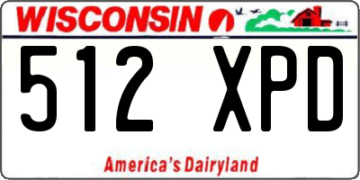 WI license plate 512XPD