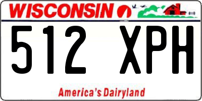 WI license plate 512XPH