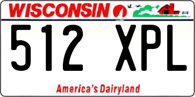 WI license plate 512XPL