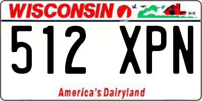 WI license plate 512XPN