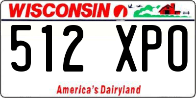 WI license plate 512XPO