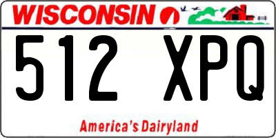 WI license plate 512XPQ