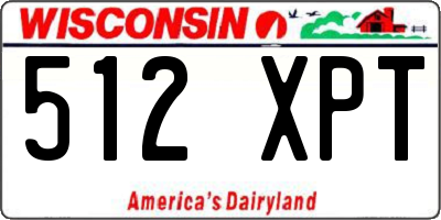 WI license plate 512XPT