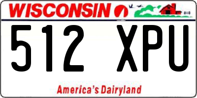 WI license plate 512XPU
