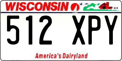 WI license plate 512XPY