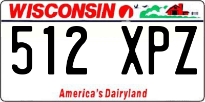 WI license plate 512XPZ