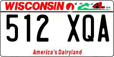 WI license plate 512XQA