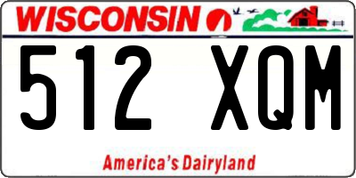 WI license plate 512XQM