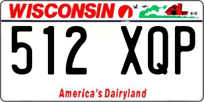 WI license plate 512XQP