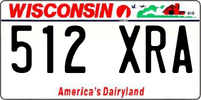 WI license plate 512XRA