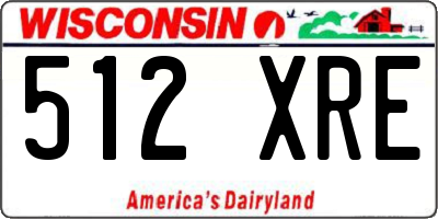 WI license plate 512XRE