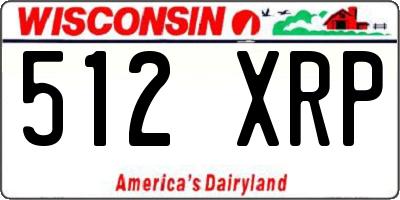 WI license plate 512XRP