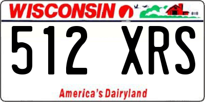 WI license plate 512XRS