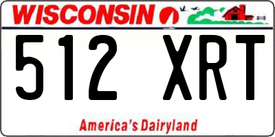 WI license plate 512XRT