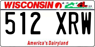WI license plate 512XRW