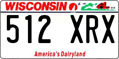 WI license plate 512XRX