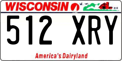 WI license plate 512XRY