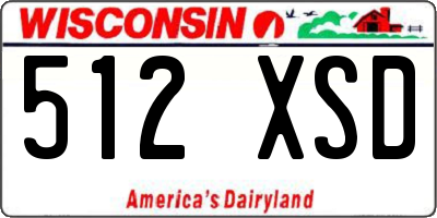 WI license plate 512XSD