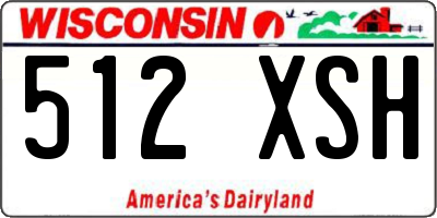 WI license plate 512XSH