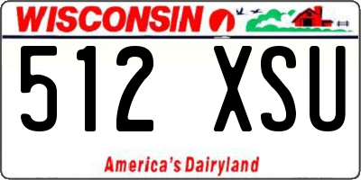 WI license plate 512XSU