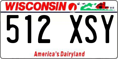 WI license plate 512XSY