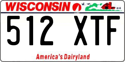 WI license plate 512XTF