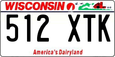 WI license plate 512XTK