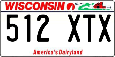 WI license plate 512XTX