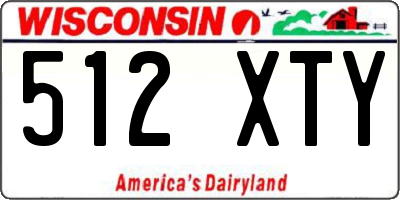 WI license plate 512XTY