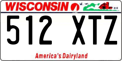 WI license plate 512XTZ