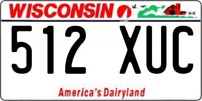 WI license plate 512XUC