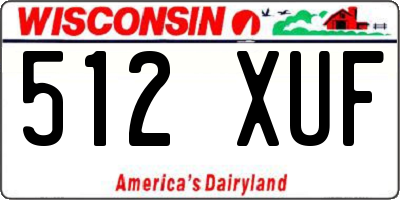 WI license plate 512XUF