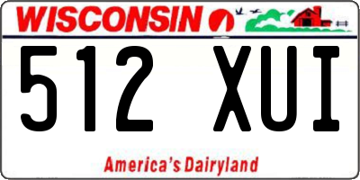WI license plate 512XUI
