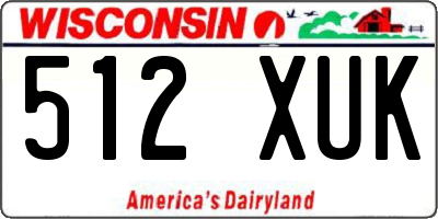 WI license plate 512XUK