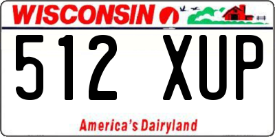 WI license plate 512XUP