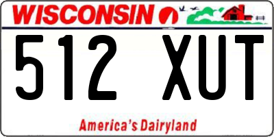 WI license plate 512XUT