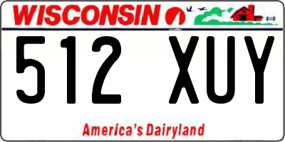 WI license plate 512XUY