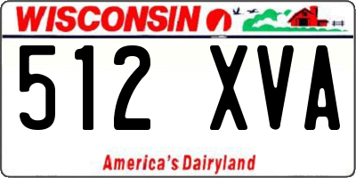 WI license plate 512XVA
