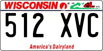 WI license plate 512XVC