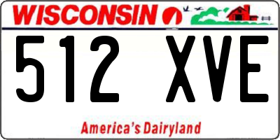WI license plate 512XVE