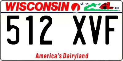 WI license plate 512XVF