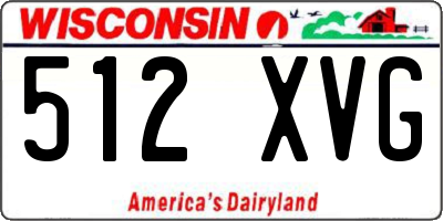 WI license plate 512XVG