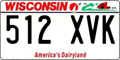 WI license plate 512XVK