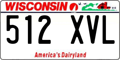WI license plate 512XVL