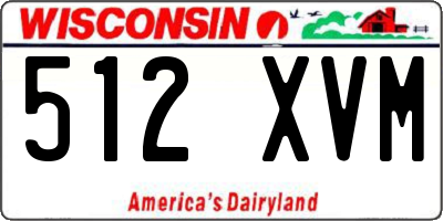 WI license plate 512XVM