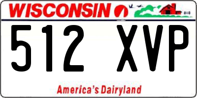 WI license plate 512XVP