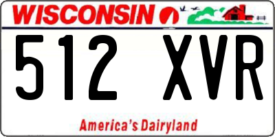 WI license plate 512XVR