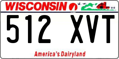 WI license plate 512XVT