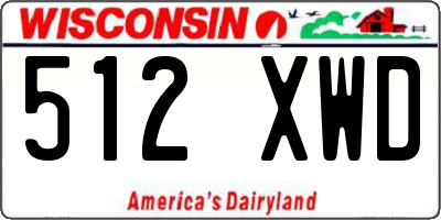 WI license plate 512XWD